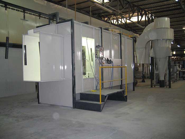 Cabine de pintura e estufa