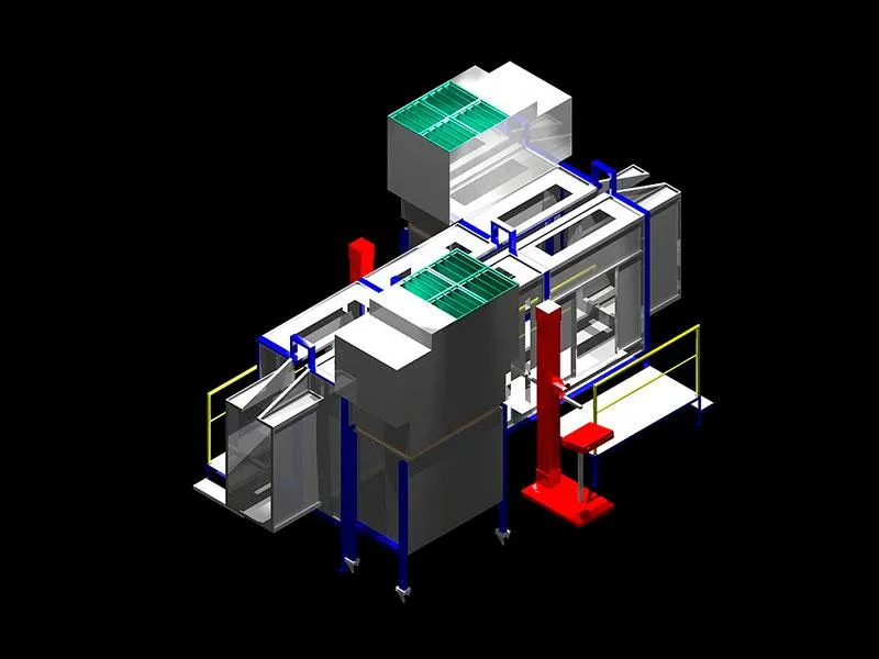 Imagem ilustrativa de Cabine de pintura eletrostática automática